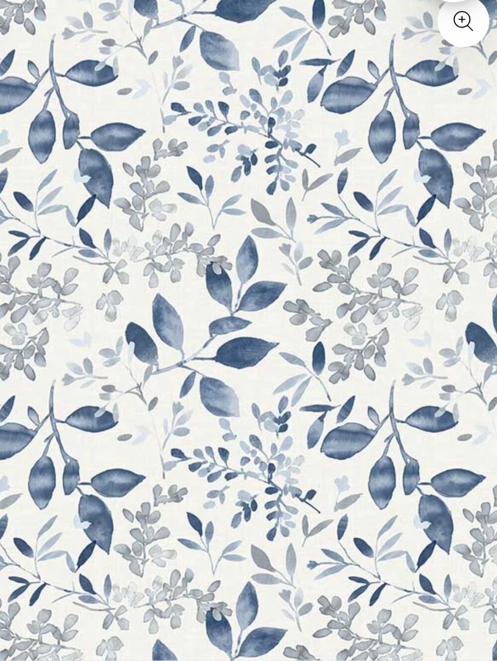 Wallpaper Blue & White Tinker Navy Woodland Watercolor Botanical Leaves